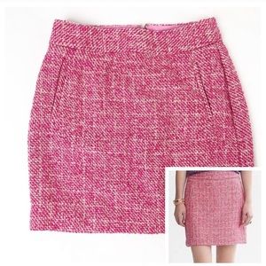 Banana Republic Pink Tweed Skirt